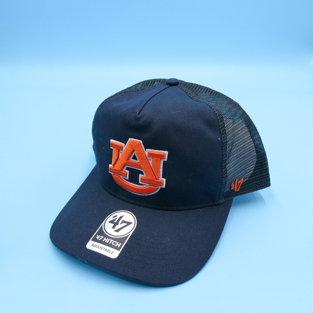 '47 Hitch Trucker Hat Mens One Size Auburn Tigers Navy Blue Mesh Snapback Cap
